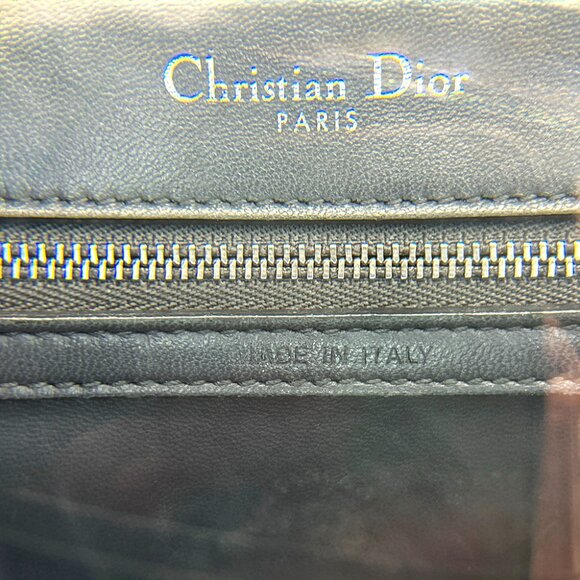 Christian Dior Silver Metallic Micro Cannage Patent Medium Diorama Flap Bag - Picture 13 of 16